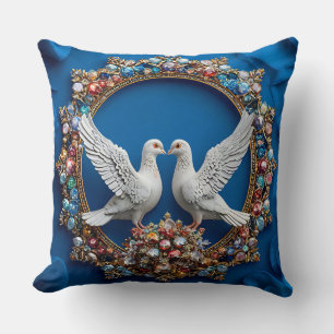 Coussin Colombes de mariage Art Paix & Harmonie Mariage
