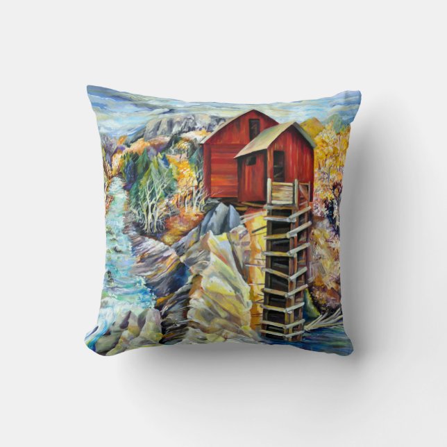 Coussin Colorado Rocky Mountains River Crystal Mill (Recto)