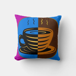 Coussin coloré à la pâte de café