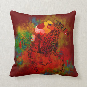 Coussin coloré de cheval de course de pur sang