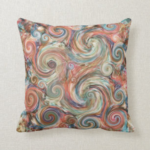 Coussin coloré de décor de pastels de la terre