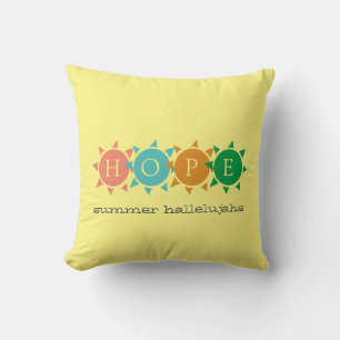 Coussin Coloré Été Amusement Soleil CUSTOMIZABLE Espoir