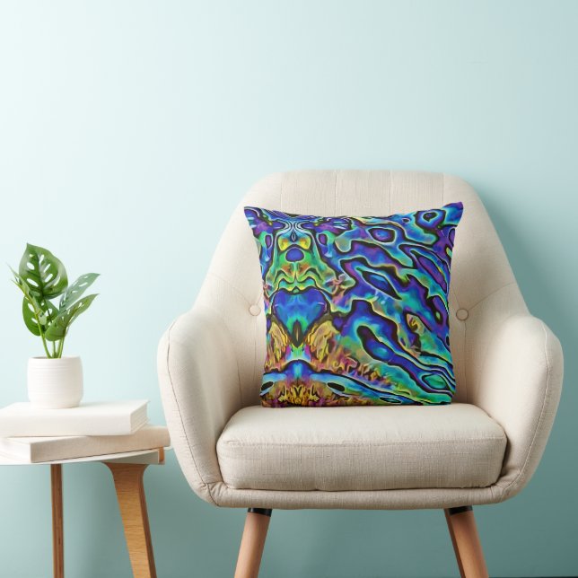 Coussin Coloré Iridescente Abalone Sea Shell (Chaise)