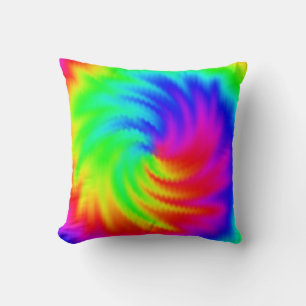 Coussin Coloré Psychedelic Tie Dye Motif