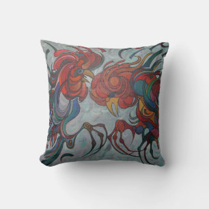 Coussin Coloré Roosters de la ferme