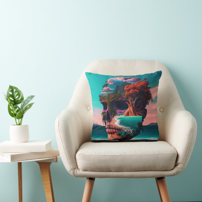 Coussin Colored skull (Chaise)
