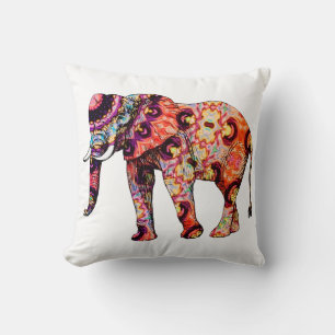 Coussin Colorful abstract elephant