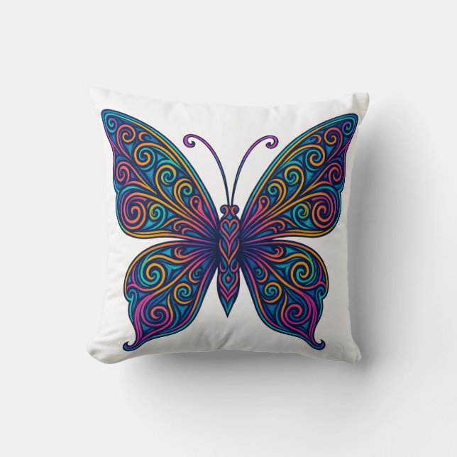 Coussin Colorful Butterfly Pillow (Recto)