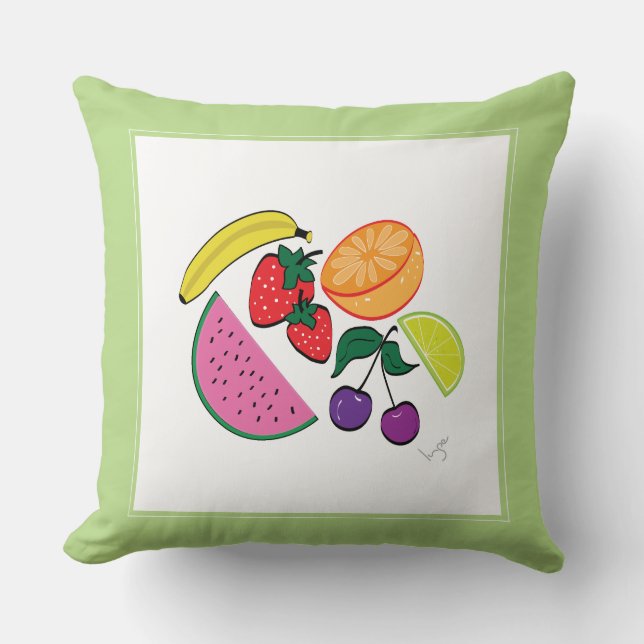Coussin Colorful Fruit Summer, cool, fun (Recto)