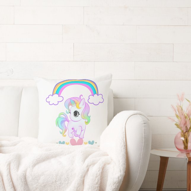 Coussin Colorful magic-themed pillow for children's or liv (Canapé)