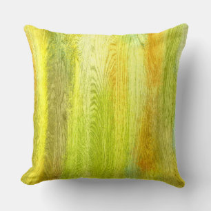 Coussin Colorful Moderne Arrière - plan de grain de bois #