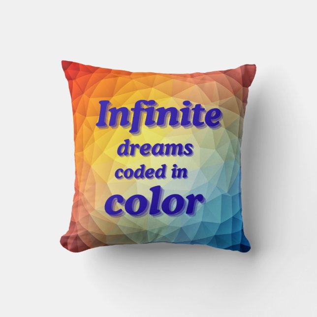 Coussin Colorful Motivational Quote Throw Pillow  (Recto)