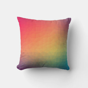 Coussin Colorful rainbow gradient geometric