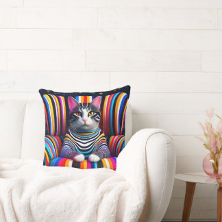 Coussin Colourful cat