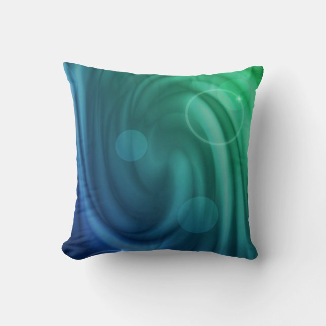 Coussin Combinaison De Couleurs Bleu Et Vert (Recto)