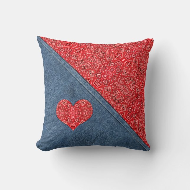 Coussin Combinaison Jean et Bandana (Recto)