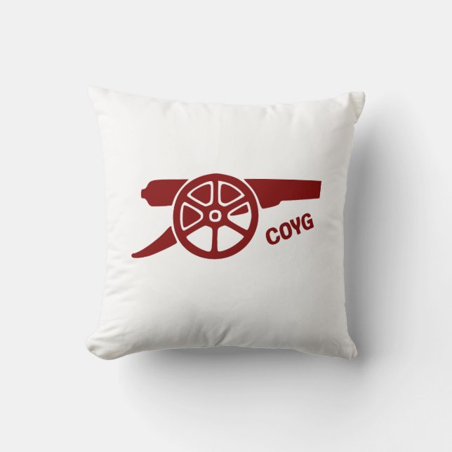 Coussin Come On You Gunners COYG (Recto)