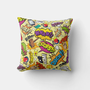 Coussin Comic Elements Motif coloré