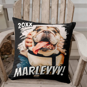 Coussin Comic moderne simple Grunge personnalisé photo pou