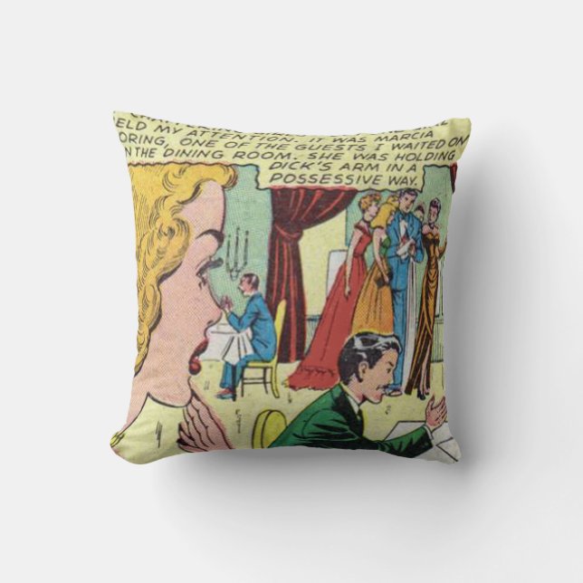 Coussin Comique romantique des années 1950 | Meilleur cade (Recto)