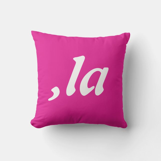 Coussin Comma La Kamala Harris - Conception de texte custo (Recto)