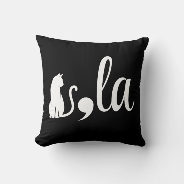 Coussin Comma La Kamala Harris - maman chat pour Kamala (Recto)