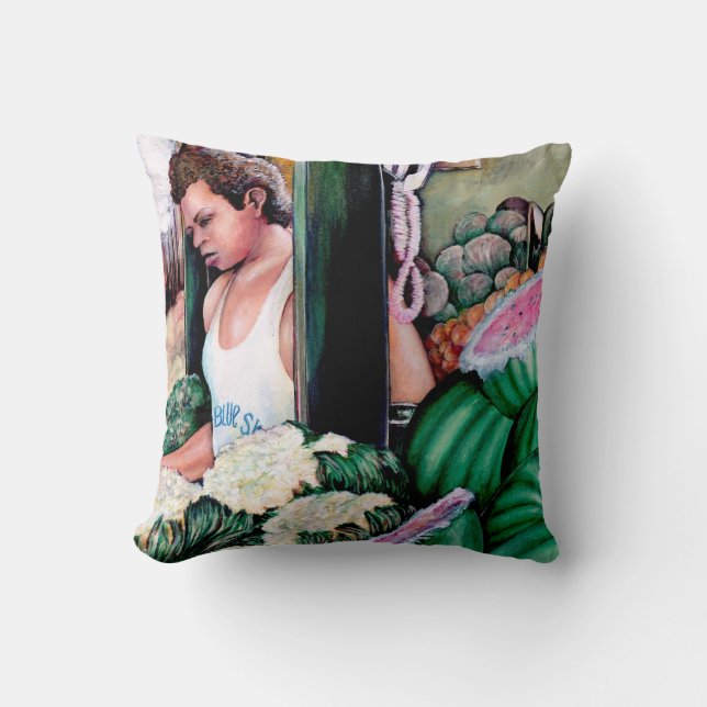 Coussin Comment aimes-tu ces melons ? (Recto)