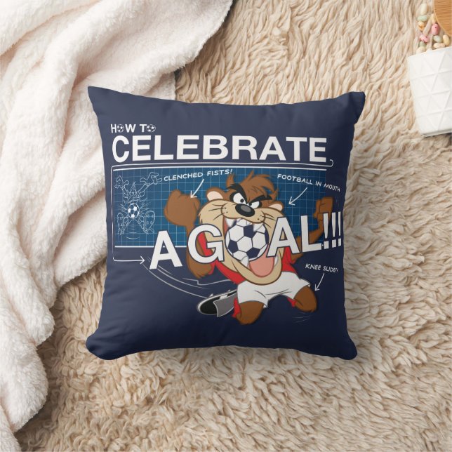 Coussin Comment célébrer un but avec TAZ™ (Couverture)