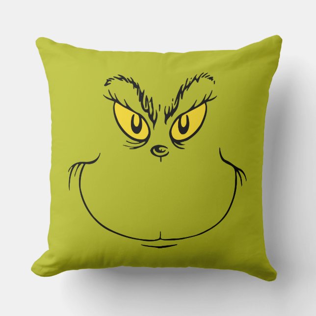 Coussin Comment le Grinch a volé le visage de Noël (Recto)