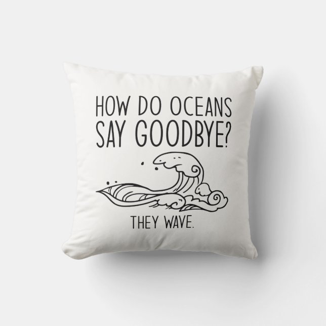 Coussin Comment les océans disent adieu (Recto)