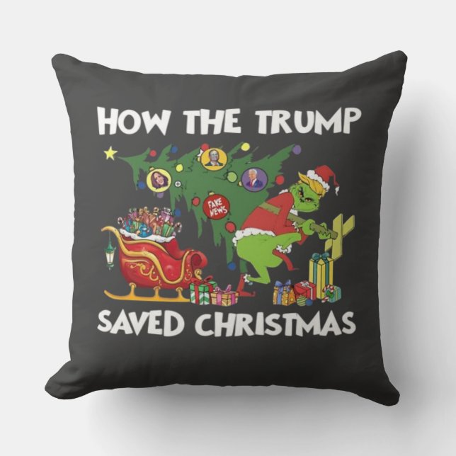 Coussin Comment Trump a sauvé Noël (Recto)