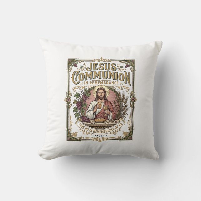 Coussin Communion Jésus Communion Jésus Foi chrétienne Vi (Recto)