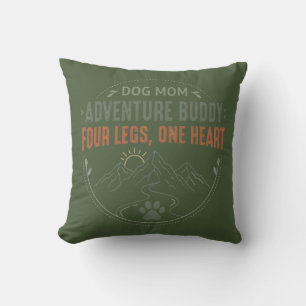 Coussin Compagne d'aventure Maman de Chien Quatre Pattes U