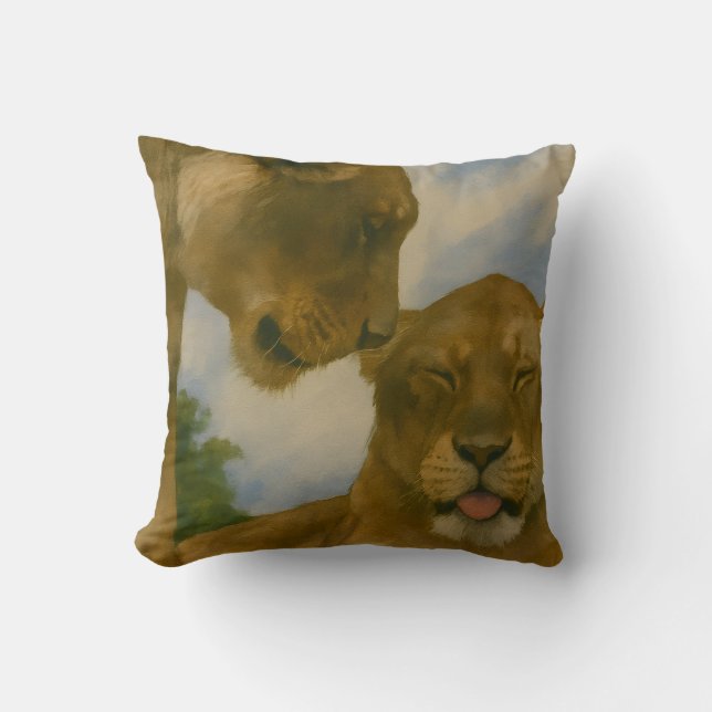 Coussin Compagnie de Lioness en Golden Light (Recto)