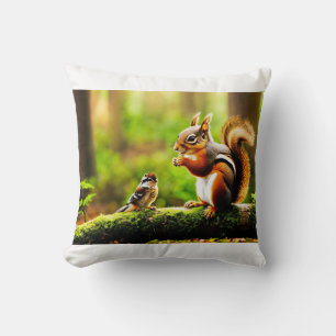 Coussin Compagnies forestières - Écureuil, Chipmunk & Oise