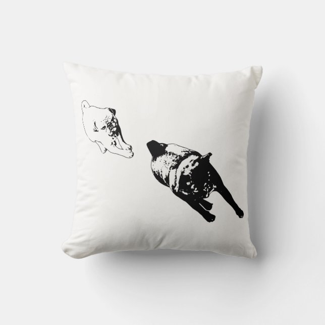 Coussin Compagnons Calmes, Accent de Salon Moderne (Recto)