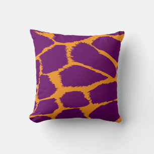 Coussin complémentaire pourpre orange de poster d