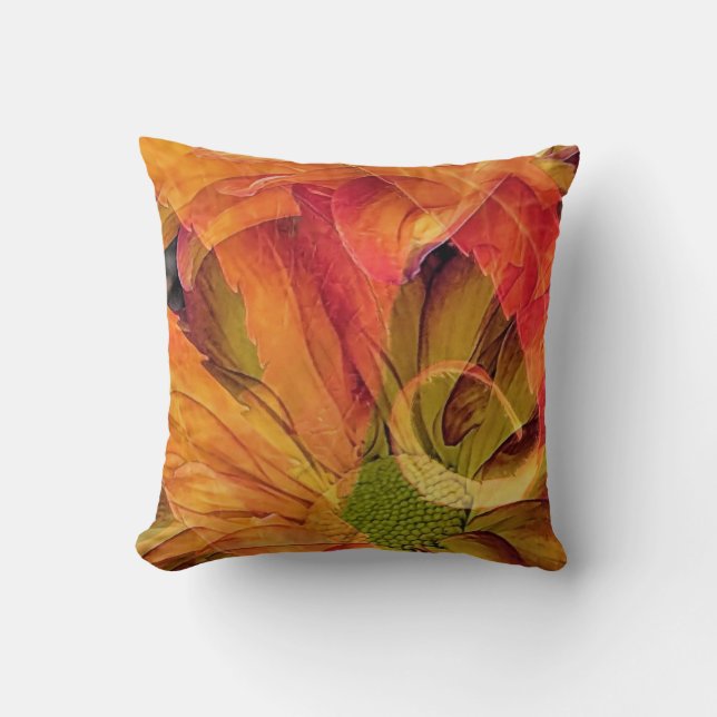 Coussin Composé floral d'automne (Recto)