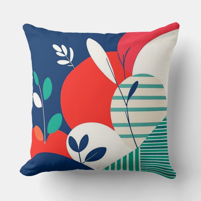 Coussin Composition abstraite vibrante (Recto)