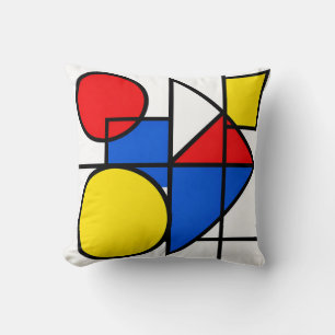 Coussin Composition de couleurs primaires de Mondrian