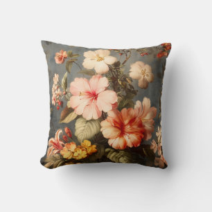 Coussin Composition florale vintage vibrante