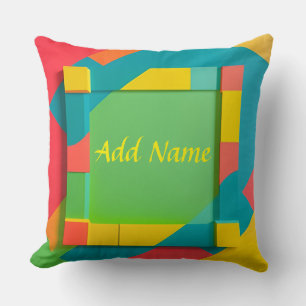 Coussin Composition géométrique colorée abstraite