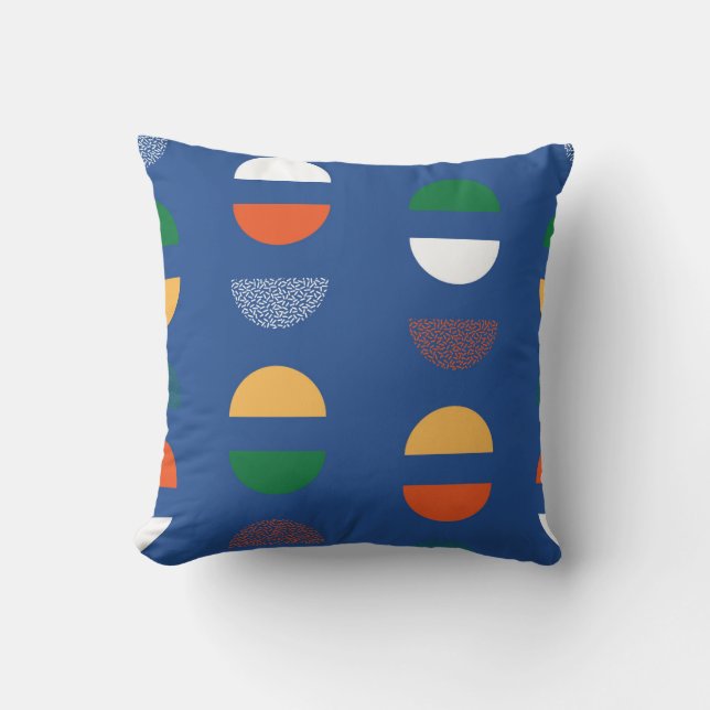 Coussin Composition géométrique en demi-cercle (Recto)
