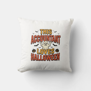 Coussin Comptable Halloween Chemise Vintage Ghost Design_1