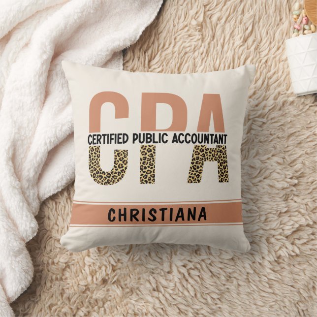 Coussin Comptable public certifié CPA Leopard (Couverture)