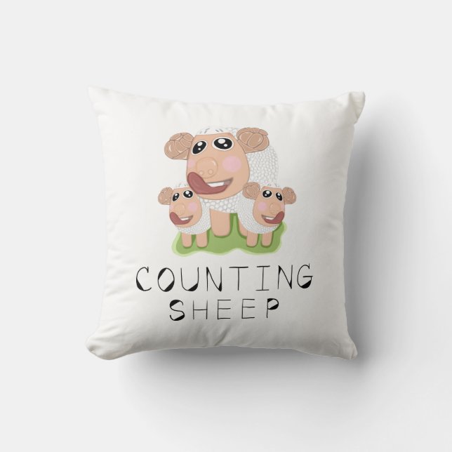 Coussin Compter les moutons. (Recto)