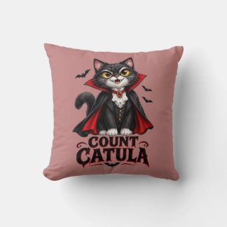 Coussin Comte Catula Chat Vampire Halloween Chat Spooky Go