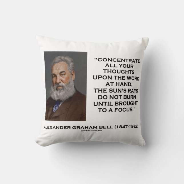 Coussin Concentrer Toutes Vos Réflexions Sur Le Travail Ci (Recto)