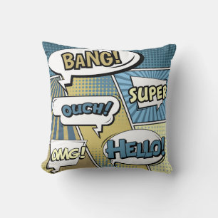 Coussin Concept créatif abstrait bande dessinée style pop
