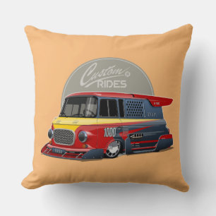 Coussin Concept de van de course rétro customisé
